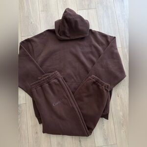 COMFRT Brown Hoodie and Sweatpants Set Size 3XL